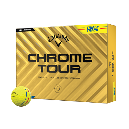 Chrome Tour Triple Track Yellow Golf Balls